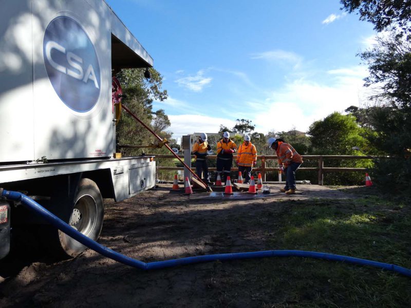 Clearing Debris from Drains by CSA Specialised Services